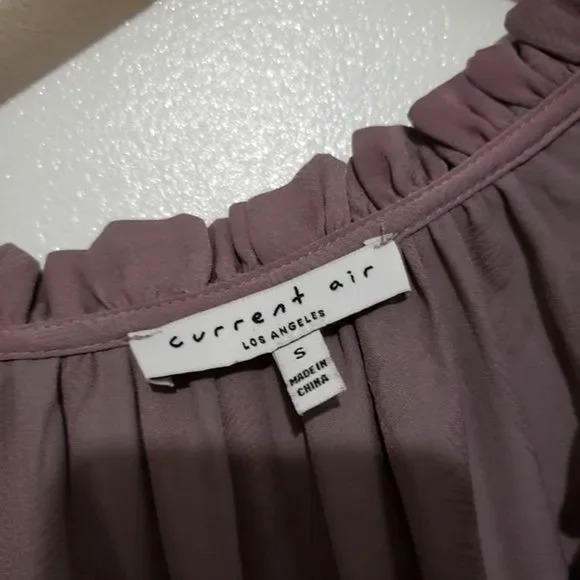 ANTHRO Current Air Drapey Ruffled feather dress S - Picture 5 of 6